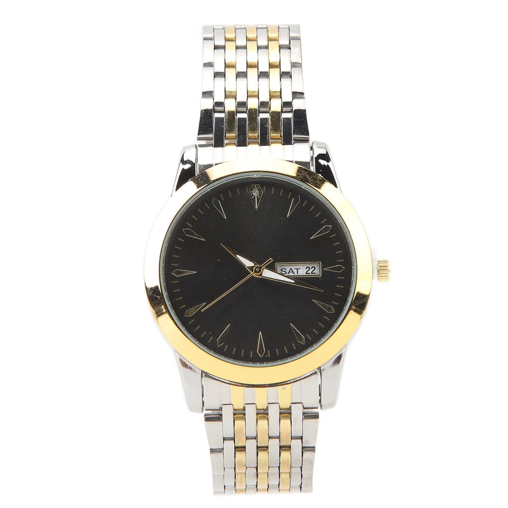 Quartz Watch Quartz Men Watch Commercial Dual Date Stylish Quartz Stainless Steel Dress Watch Quartz Watch Watch