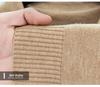 Men's Lapel Solid Color Warm Knit Sweater - Thickened Wool, Cashmere Feel, 2025 Autumn/Winter Collection