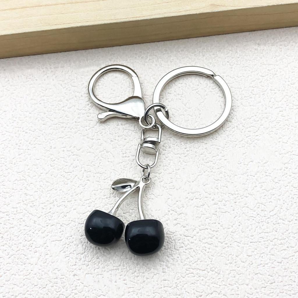 Trendy Cute Pearl Cherry Keychain for Women – Versatile Bag Ornament
