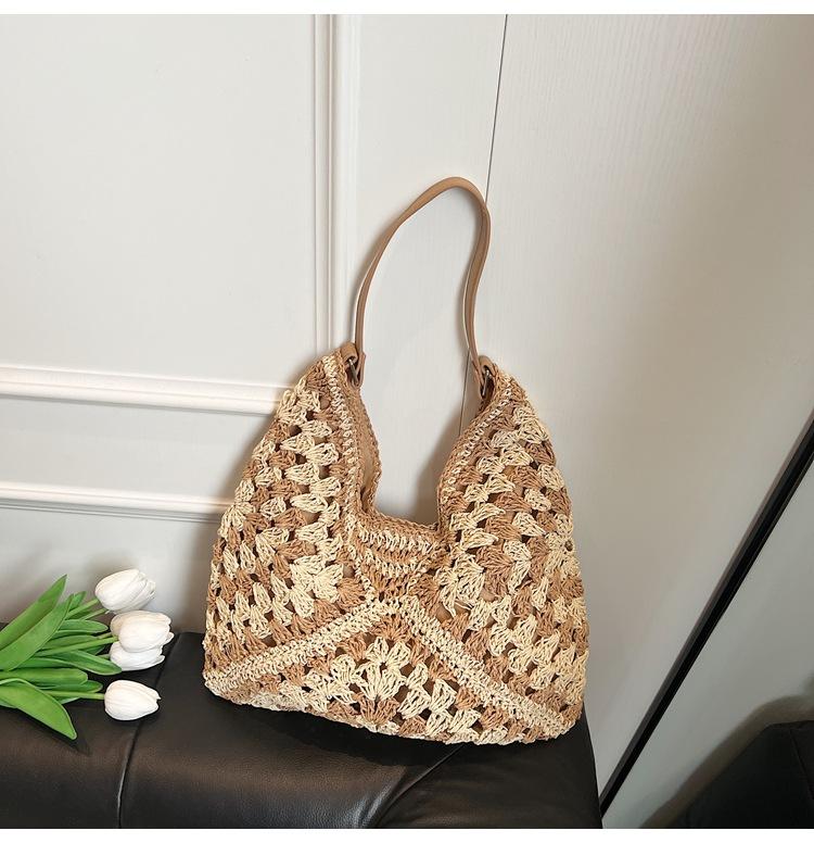 

New fashion armpit bag woven retro portable shoulder bag hand carry armpit bag хаки