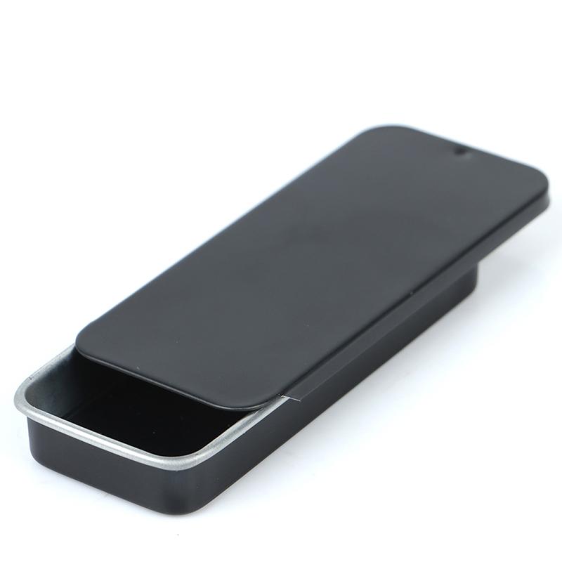 Portable Tin Box Mini Iron Slide Cover Storage Jewelry Pill Cases Container Can