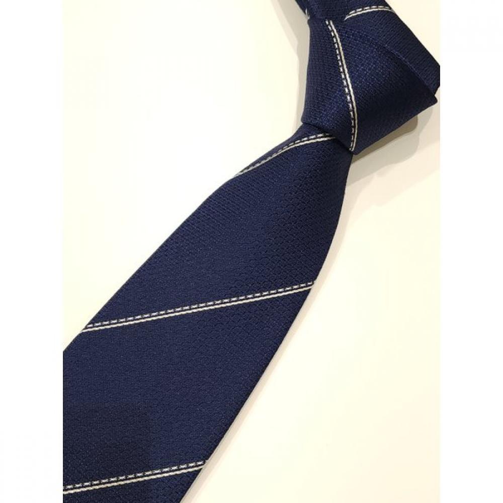 Daks Silk Blend Regimental Navy Tie  Dmg1acf1239n1 