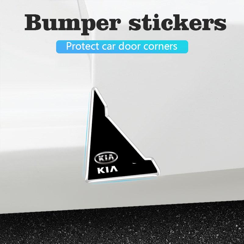 XQNW2 Car Logo Sticker Door Corner Collision Anti-scratch Protection For Kia Sportage Ceed Picanto Rio ProCeed Niro K7 K8 Ray XCeed K9