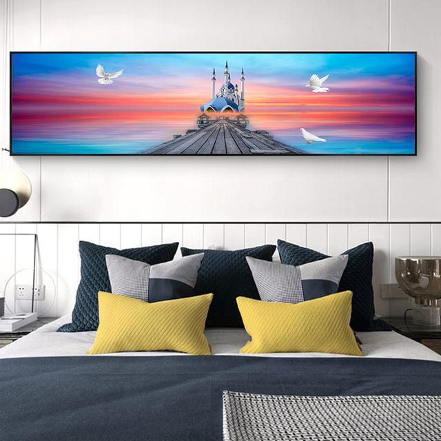 Sailboat Canvas Painting Landscape Posters and Prints Sea Boat Wall Art Pictures for Living Room Home Decoration Cuadros No Frame