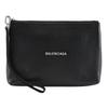 Logo Clutch Bag 593815 Black Leather Unisex Used
