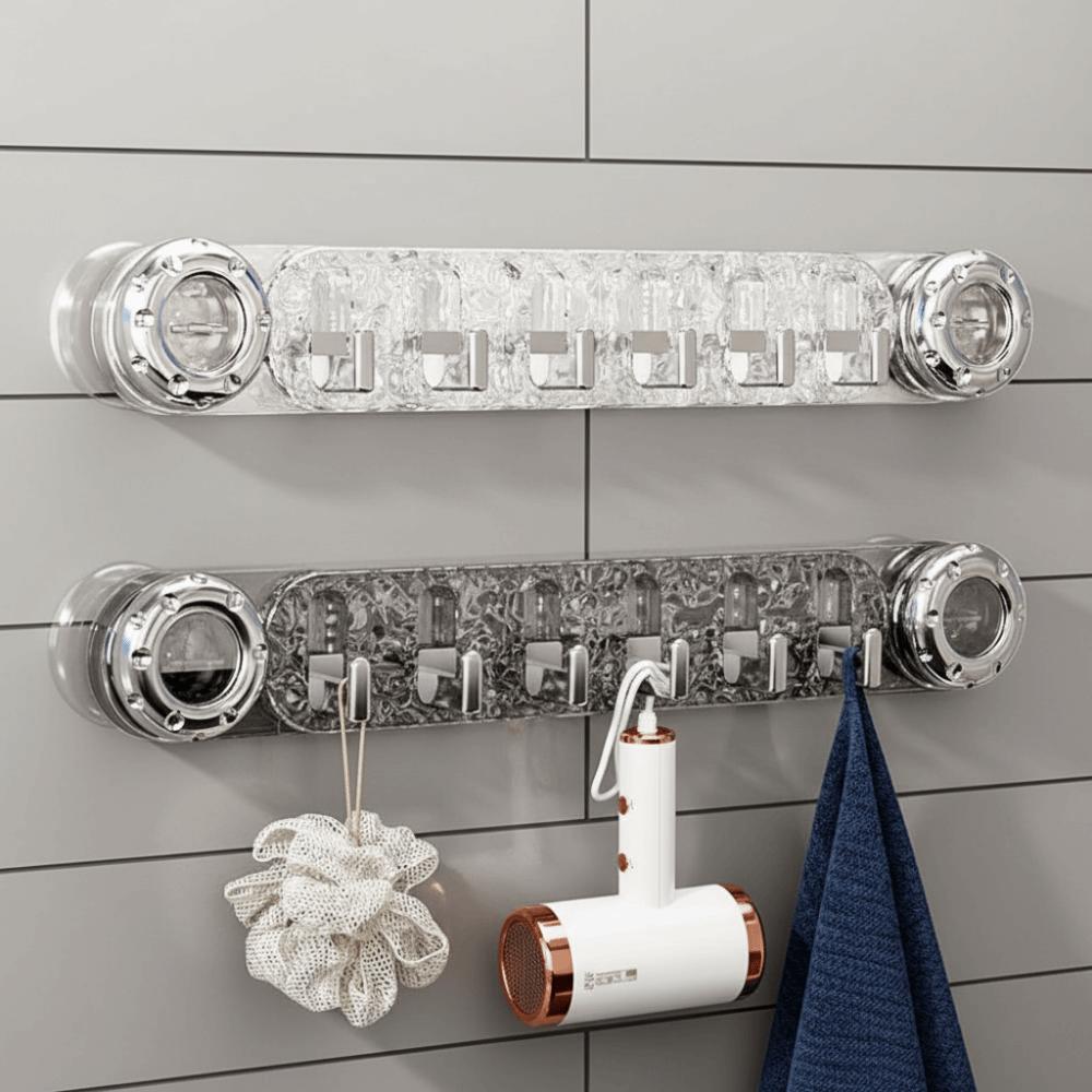 Plastic Suction Cup Hooks Waterproof Shower Towel Holder Practical Sundries Storage Hook  Bathroom