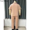Set Pigiama da Donna, Cardigan Bottonato Manica Corta Taglie Forti in Modal Loungewear Con Tasche Abbigliamento da Casa Estivo