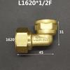 Brass DN15 DN20 Male/Female Thread Elbow Pex 1216/1418/1620 Pipe Fitting Aluminum Plastic Pipe Fittings for Floor Heating