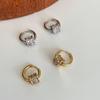 Elegant Zircon Ear Cuff Earrings - Rich Girl Style, High-End Design, Light Luxury with a Slim Waist for Fashionable Women