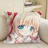 YK Anime KKomari Kamikita Square Sofa Pillow Cover Solid Color Living Room Home Decor Cushion Case