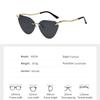 New Sunglasses Personalized Snake-shaped Temples Metal Sunglasses Women's Fashion Vacation Anti-uv Glasses 90254