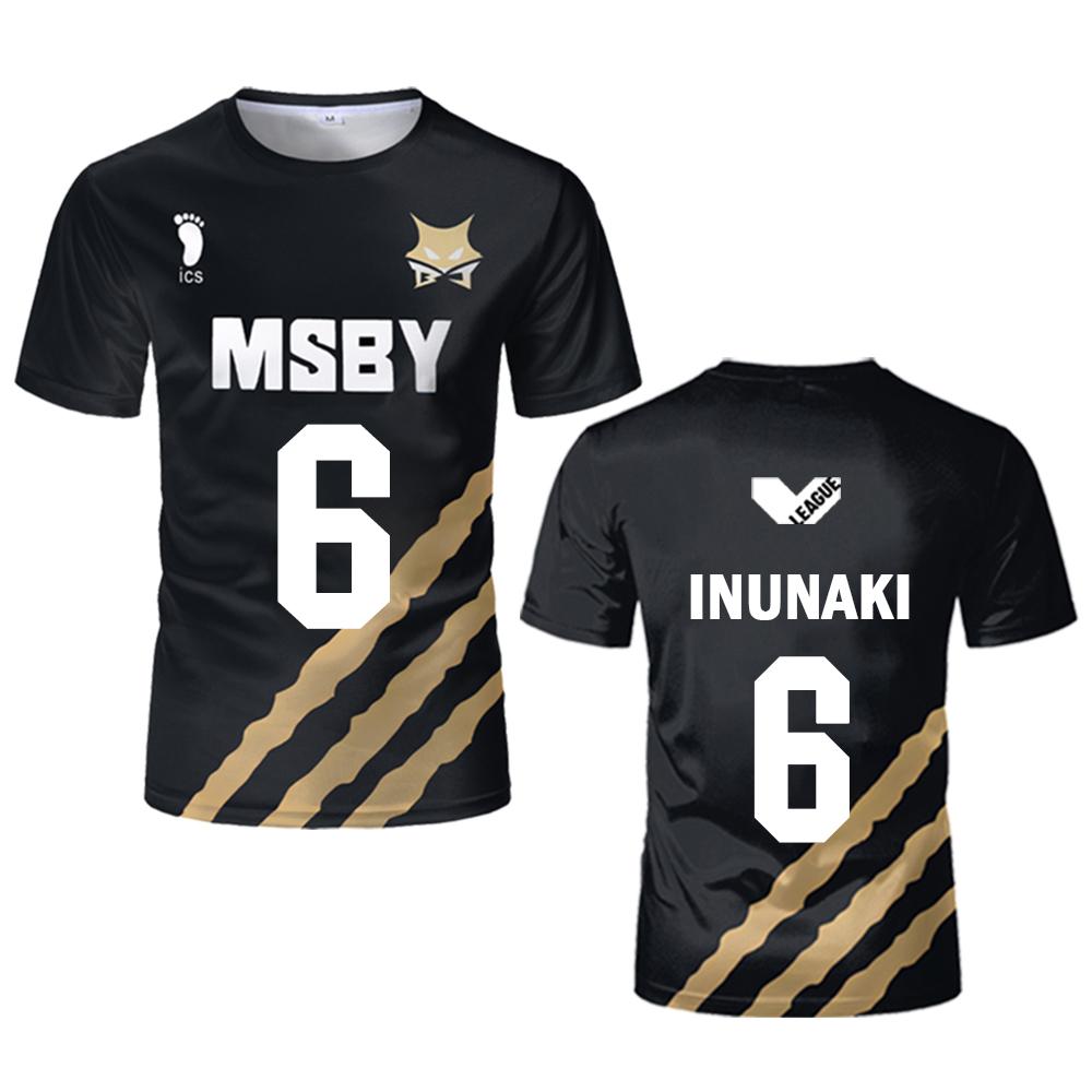 MSBY Anime Blue Lock Nadruk 3D Sportowa Szybkoschnąca Oddychająca Męska Koszulka Harajuku Siatkarska Koszulka Drużynowa Rodzic-Dziecko Krótki Rękaw