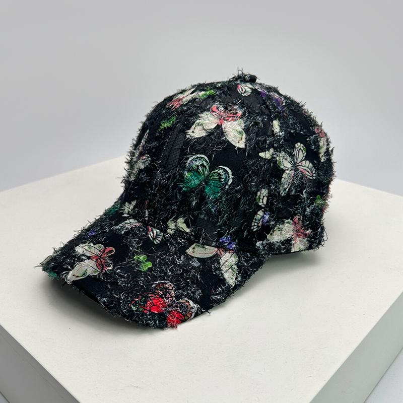 Chic Butterfly Elegant Baseball Caps Casual Sun Protection Air Permeable Outdoor Use Peaked Hats All-Match Fashion Vintage Ins Latest Women China