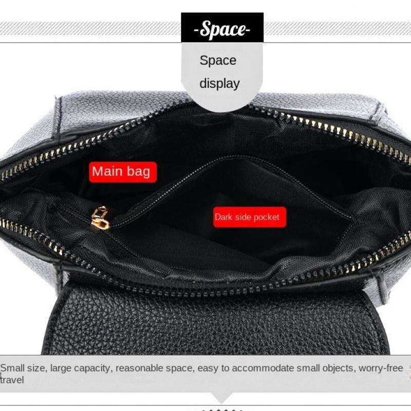 Modna Torba Crossbody Damska Mini Kopertówka z Klapką Damski Portfel PU na Co Dzień Torby na Ramię w Jednolitym Kolorze dla Dojeżdżających