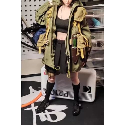 TOYBARJAPAN 1/6 Scale Action Figure Special Offer: Beautiful Female Fashion Military-Style Jacket Coat for TBLeague Body (Head, Body, and Other Outfit