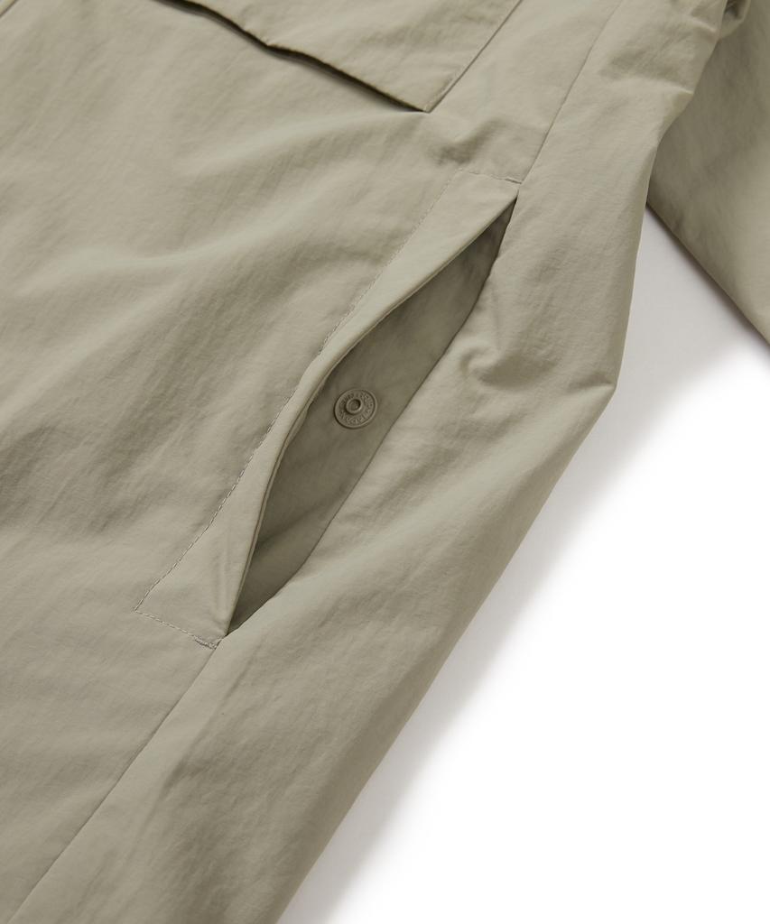 Snowpeak Apparel Cample Stand-Neck Windbreaker (S24Fmcwb14) Beige Gray