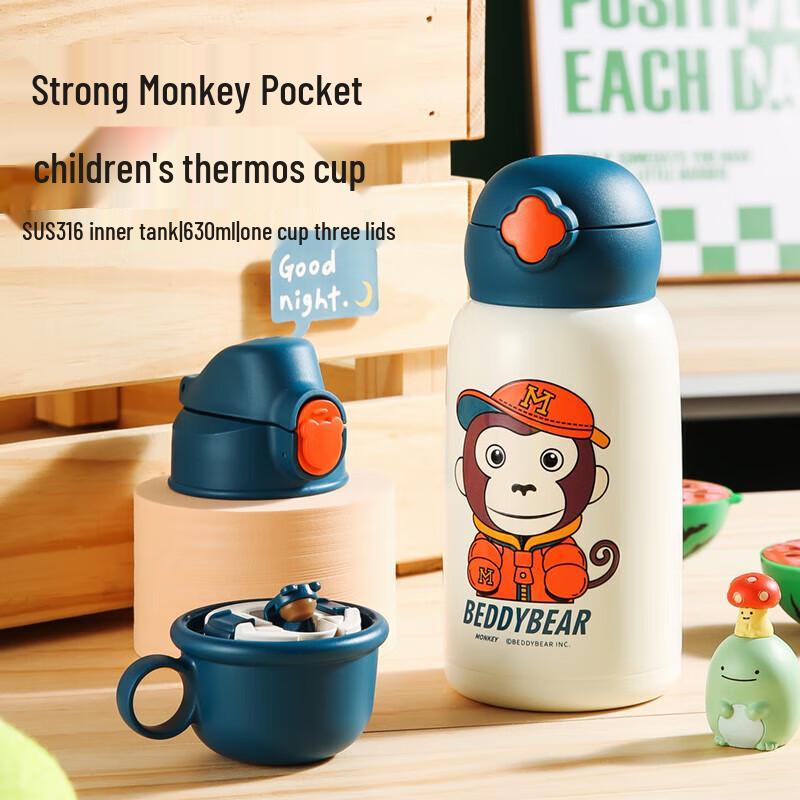 Bear Kettle Kids 316 SS Insulated Straw Water Bottle