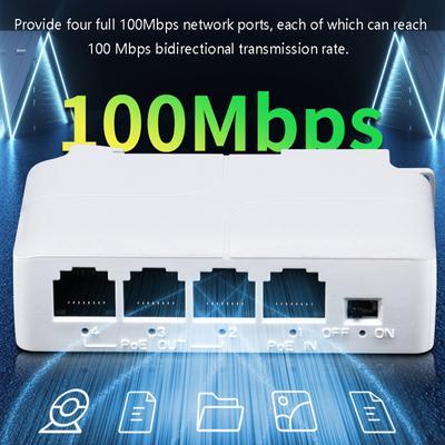Répéteur PoE 4 ports étanche pour transmission de port IP, répéteur pour switch PoE, NVR, caméra IP