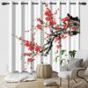 2pcs/Set Cherry Blossom Window Curtain Japanese Scenery Mount Fuji Sun Bedroom Living Room Polyester Blackout Soundproof Curtain