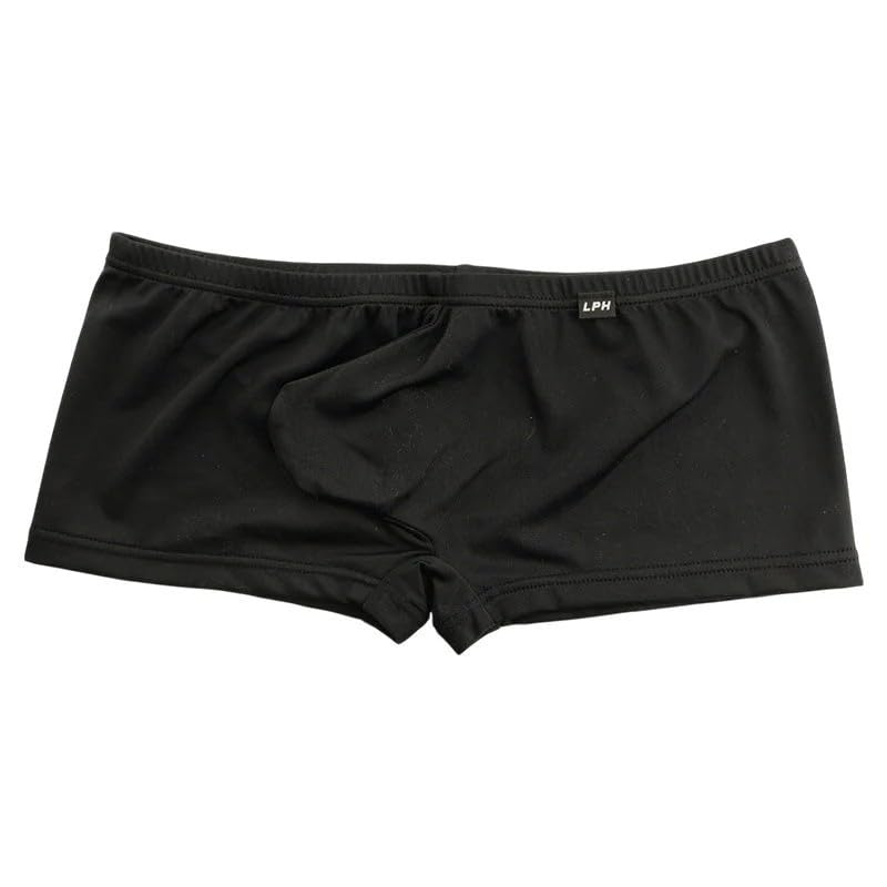 La Pomme Boxer MFS 3D Pouch Available In Various Made In Black Men's Shorts, Fabric, Front, Low-Rise Design, Sizes, Japan, 625010,