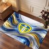 Leeds United Voetbal Print Kristalfluweel Tapijt, Comfortabel Waterabsorberend Antislip Binnen Vloerkleed