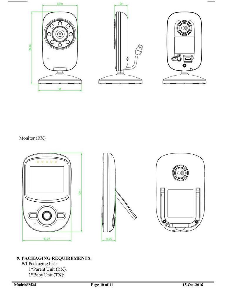 2.4-inch Wireless Baby Sleep Monitor