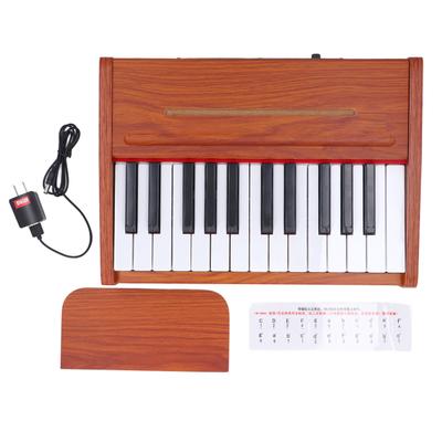 Children Electronic Piano 25 Keys with Sticker Multiple Sound Modes Wooden Kids Piano Musical