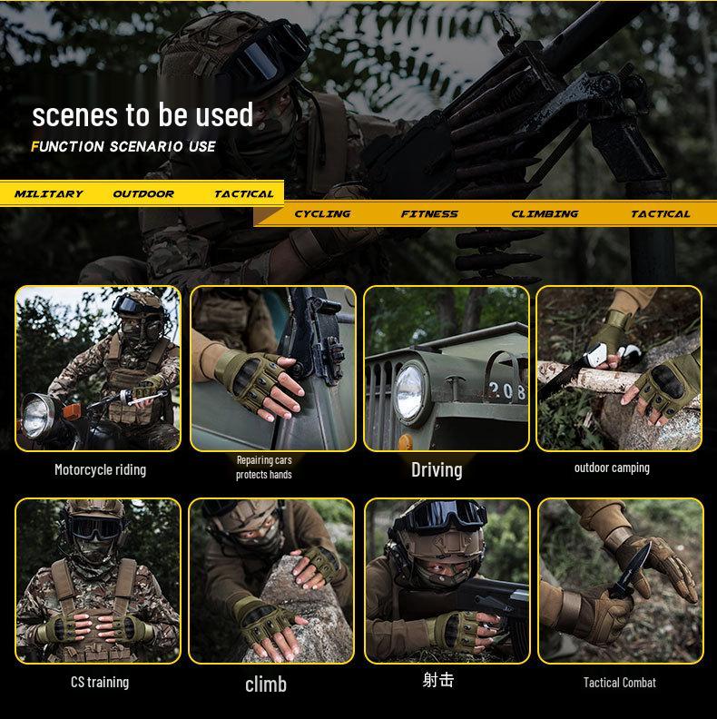 Pánské venkovní taktické rukavice Z902 s polovičními prsty pro cyklistiku, sport a vojenský výcvik