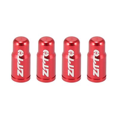 X AUTOHAUX Tire Valve Caps Valve Stem Caps Dust Valve Caps Aluminum Alloy French Type Motorcycle 4pcs Red