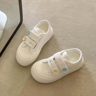 Autumn Thin Breathable Board Shoes Women's New Platform White Shoes Niche Canvas Shoes with Skirt Bread Shoes