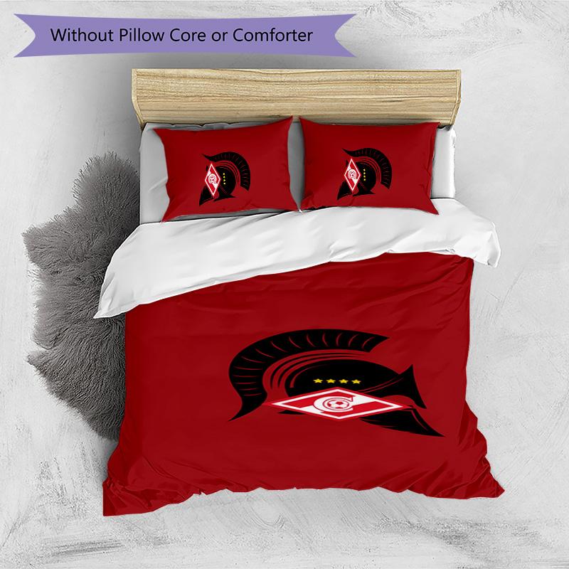 Spartak Moscow Pattern Printed 3PCS Bedding Set Soft Skin-Friendly Washable Duvet Cover & Pillowcases Set All Season Bedroom
