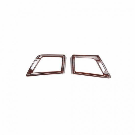 2010-15 Car Console L&R Air Outlet Vent Cover Trim Red Wood Grain For BMW X1 E84
