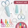 1Pc Sewing Embroidery Scissors with Artificial Leather Cover 3.6 Inch Stainless Steel Vintage Sewing Scissors for Needlework