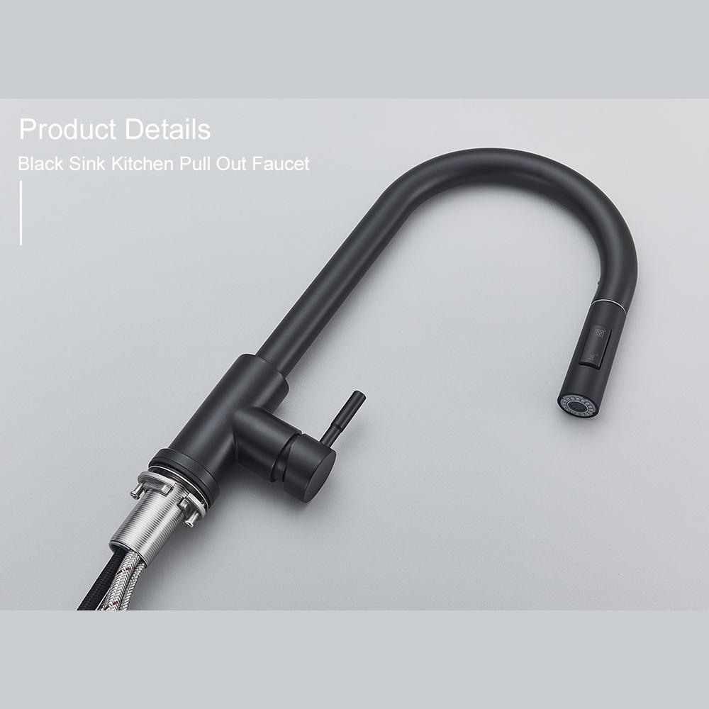 Pull Out Sensor Black Kitchen Faucet Sensitive Touch Control Faucet Mixer for Kitchen Touch Sensor Kitchen Mixer Tap