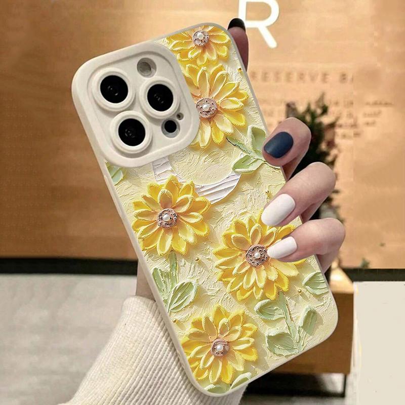 For Samsung Galaxy S26 A56 A55 A53 A54 A36 Case Daisy Sunflower Moon Pattern Phone Case For S25 Ultra S24 FE S23 S22 Plus Cover