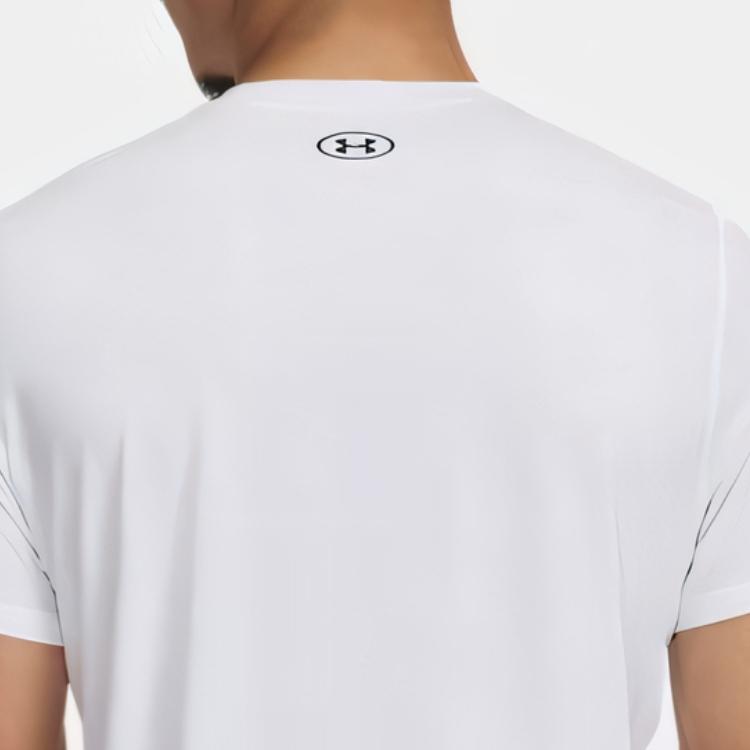 Under Armour HeatGear Fitted Comfortable Stylish Versatile Short Sleeve T-Shirt Men Tops White 6000939-100