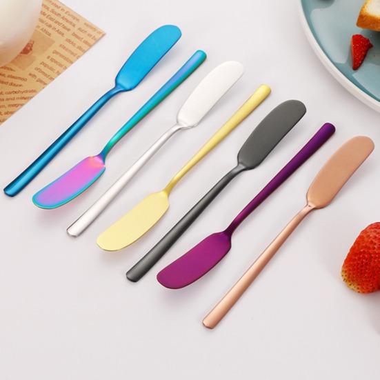 Stainless Steel Butter Knife with Long Handle Multi-Purpose Spreader for Cheese Jam Cream Essential Kitchen Tool for Breakfast