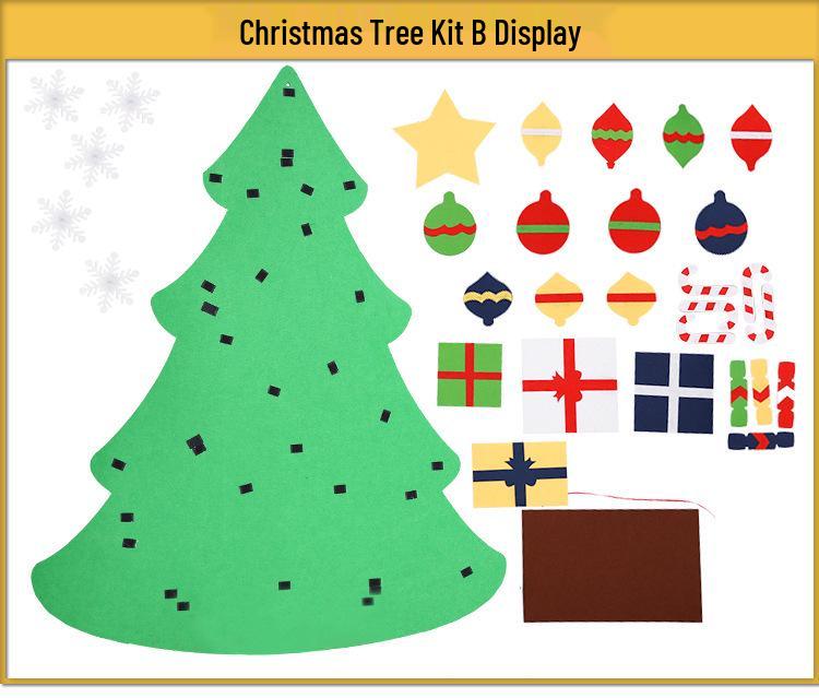 DIY Felt Christmas Tree & Ornaments Set for Kids