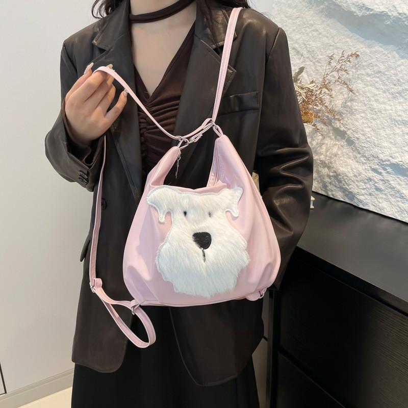 Stylish Vintage Large Capacity Tote Bag For Women In Black Pink White Brown Colors