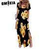 GMXIA Women's Fashion Summer Spring Short Sleeve V-Neck Casual Dresses
