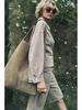 Women's European & American Style French Design Washed Shirt Jacket