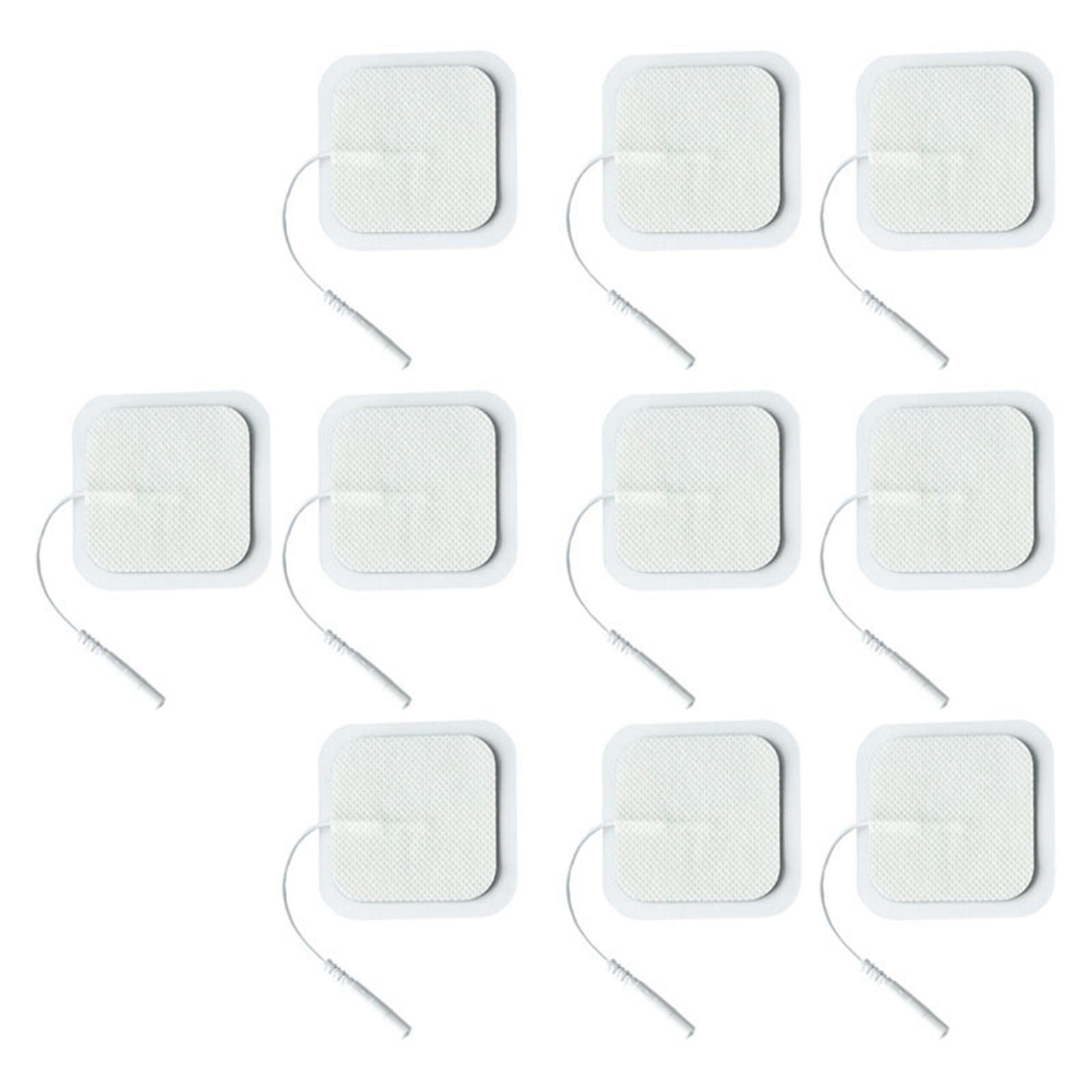 10 шт. 2-дюймовые электроды-патчи 2 мм штырьковый разъем Замена Многоразовые Массажные Электродные Пластыри для Мышц для Электротерапии