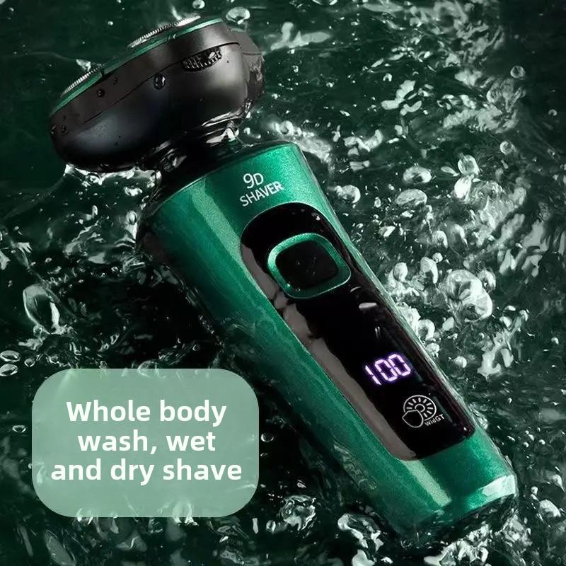 New Electric Shaver LED Digital Display Three-head Floating Razor USB Rechargeable Washing Multi-function Portable Beard Knife