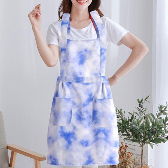 

Фартук с принтом тай-дай, водонепроницаемый, маслостойкий, противообрастающий, регулируемый, садовый, поварской, для приготовления пищи, фартук для кухни