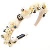 Elegant Hair Female Rhinestone Camellia Headband Ornaments Accessories Hair Pearl Lady