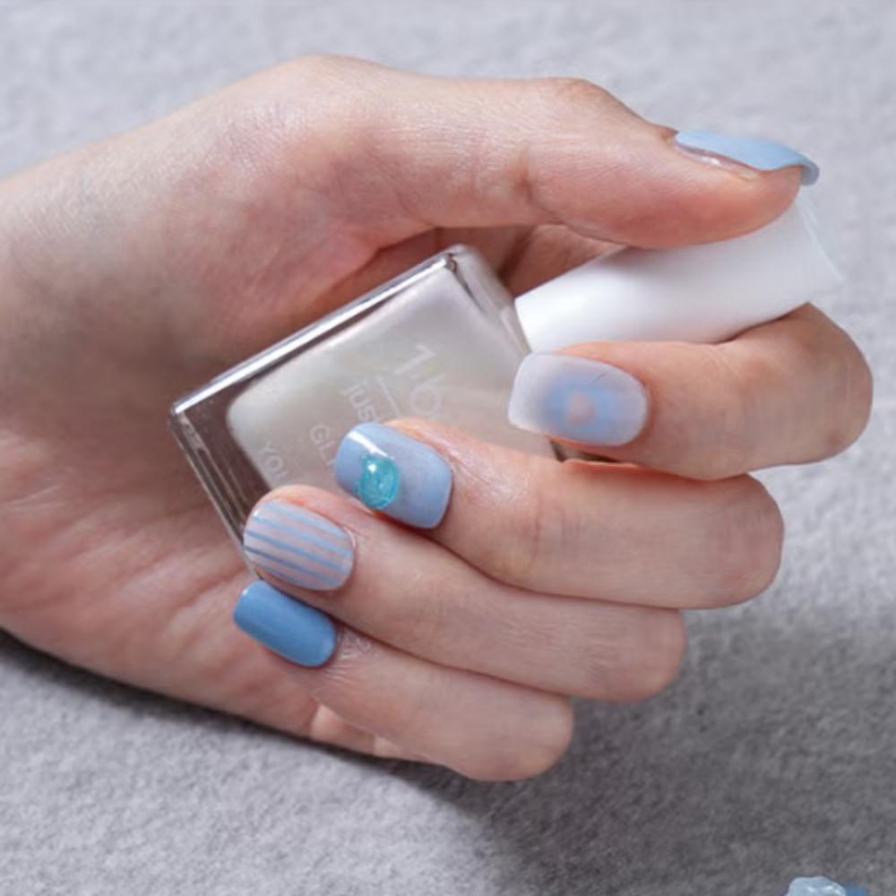 Square Nail Tips - 25SS TITApress Blue