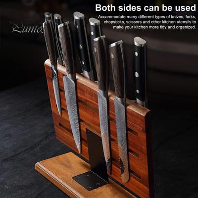 Wood Cutter Holder for Counter Magnetic Cutter Rack for Forks Scissors Cutters Rack Shelf Efficient Kitchen Tool Organizer