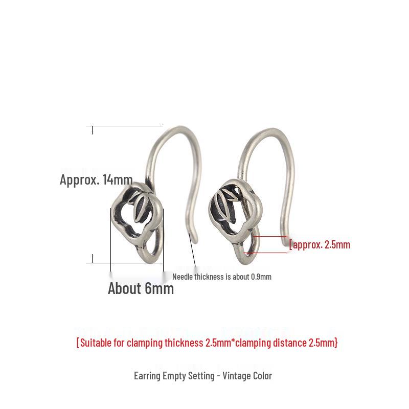 

925 Sterling Silver Bamboo Leaf Ear Hook DIY Earring Materials - Simple Handmade Jewelry Accessories