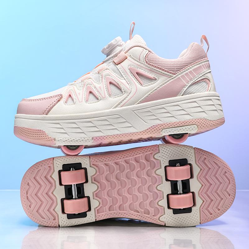 Children's Four-wheel Sports Boots Roller Skating Can Be Hidden As Flat Sneakers Walking Shoes Children's Sports Shoes Walking Shoes