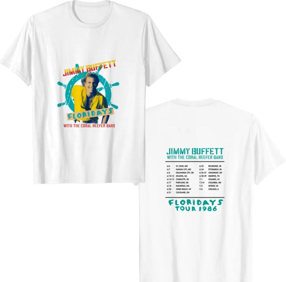 Jimmy Buffett 1986 Floridays Tour T-shirt Heavyweight T-shirt Tshirt Unisex T-Shirt XXL